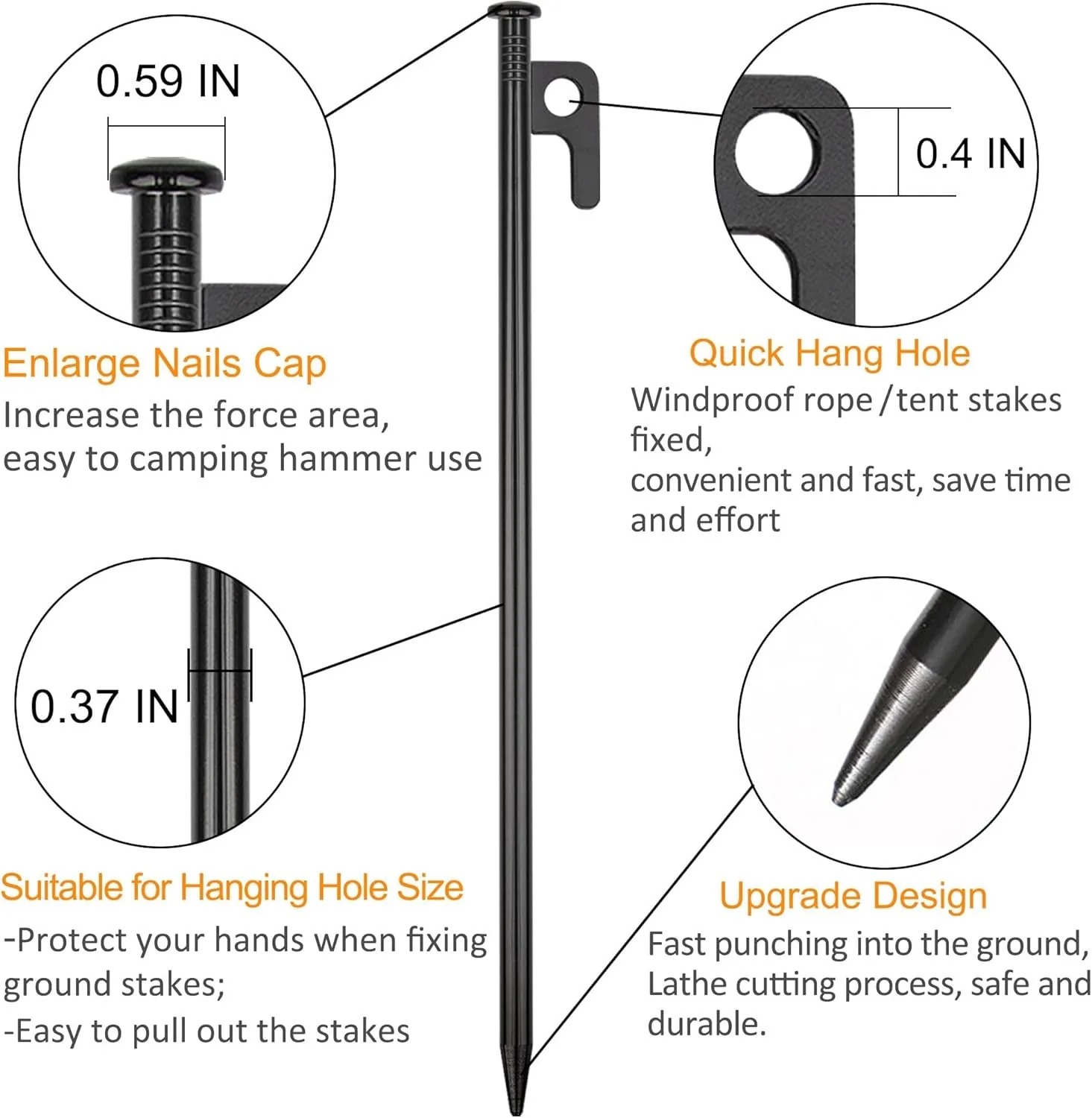 15/20/30cm Duty Heavy Tent Peg - Heavy Equipment Spare Parts recensie en prijs