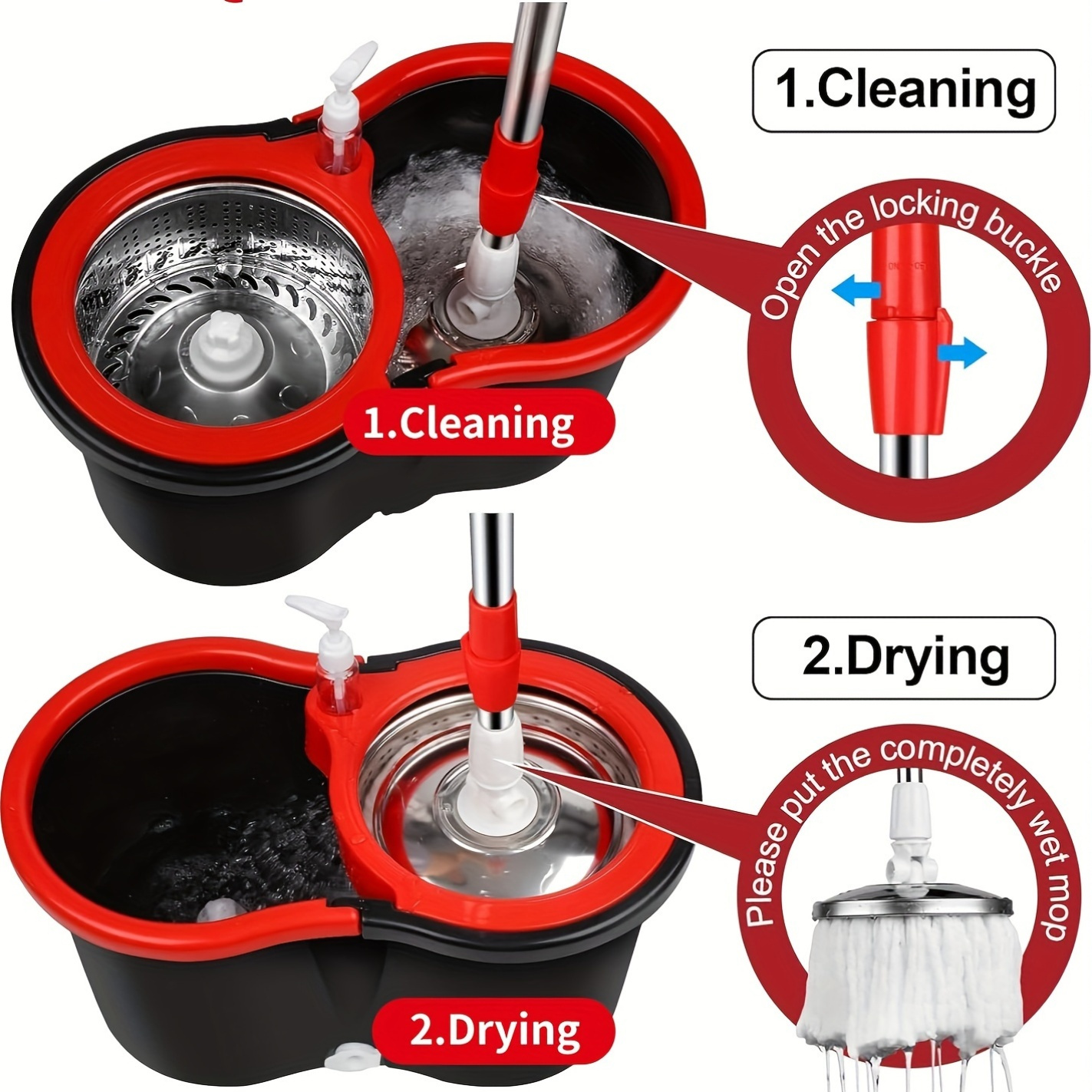 Heavy‑Duty Spin Mop & Bucket S - Heavy Equipment Bulldozer recensie en prijs